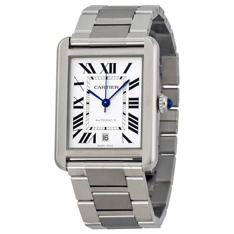 stainless cartier tank to buy|stainless steel cartier tank man.